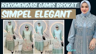 model gamis brokat simpel elegant terbaru [upl. by Klecka]