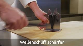 VulkanUS Messer mit Wellenschliff richtig schärfen [upl. by Ahsieki416]