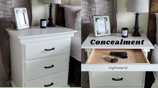 Easy DIY secret hidden compartment nightstand [upl. by Rina]