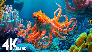 24 HOURS of 4K Underwater Wonders  Relaxing Music  The Best 4K Sea Animals for Relaxation [upl. by Nosiram]