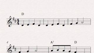 Free easy beginner violin sheet music Frère Jacques Are You Sleeping [upl. by Amrak650]