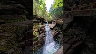 Amazing Sabbaday Falls in Waterville Valley New Hampshire USA 2021 [upl. by Dibbell]