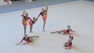 Gimnastyka artystyczna SGA BielskoBiała  Jantar Cup 2018 układ taneczny [upl. by Ailaham]