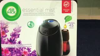 AIR WICK ESSENTIAL MIST OIL DIFFUSER KIT PRODUCT REVIEW [upl. by Aiuqal]