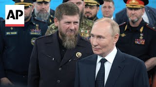 Putin makes a surprise trip to Chechnya and meets with its leader Ramzan Kadyrov [upl. by Milore]