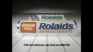 Sodium Free Rolaids  Antacid Tablets  Retro Commercial 1980s [upl. by Elbag]