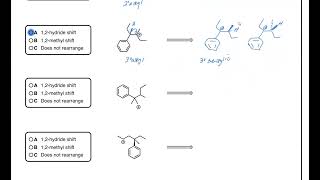 Carbocations 11 Carbocation Rearrangement Practice  Guided Practice 12Hydride and 12Methyl [upl. by Garrard]