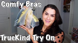 TRUEKIND BRA Review The Most Supportive Flattering and Comfy Bras MIDSIZE TRY ON [upl. by Kitti]