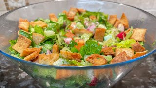 Lebanese Fattoush Salad  فٹوش سلاد  Zaika With Jabeen [upl. by Nnasus906]