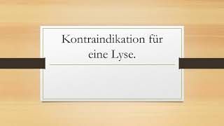 Kontraindikation für eine Lysetherapie [upl. by Juliane]