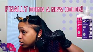 Dyeing My Hair a New Color FINALLY  Kiss Tintation Colors  Ayana Mertina [upl. by Louella]