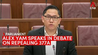 Alex Yam speaks in debate on repealing Section 377A [upl. by Rambert]