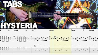 Def Leppard  Hysteria  Guitar cover WITH TABS [upl. by Neumark]