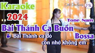 Karaoke Bài Thánh Ca Buồn  Bossa  Tone Nam ATp110  Quốc Dân Karaoke [upl. by Trembly]