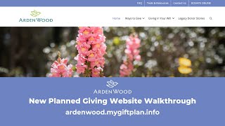 New Planned Giving Website Introduction [upl. by Enilehcim]