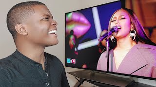 Jazmine Sullivan  quotTiny Deskquot Concert REACTION [upl. by Nahtahoj]