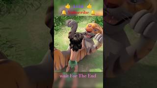 Sherkhan Bna Bacha mowgli cartoon mowglicartoon shortvideo viralvideo ytshorts youtubeshorts [upl. by Shepperd]