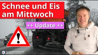 Extremer Eisregen und kräftige Schneefälle am Mittwoch  Das Update [upl. by Lian]