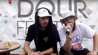 Caballero et Lomepal  Interview  Dour Festival 2015 [upl. by Rhoads]