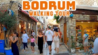 Bodrum City Center and Bazaar Walking Tour  July 2023 MuğlaTurkey [upl. by Ellienad]