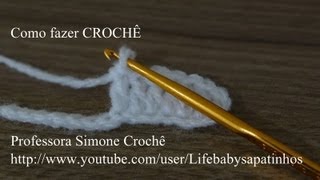 Tutorial Como fazer Crochê Básico  Professora Simone [upl. by Euqinor358]