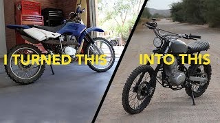 Dirt Bike to Vintage Style Tracker Conversion [upl. by Narual]