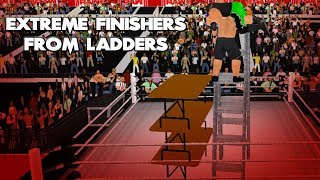 Extreme Finishers from Ladder to Tables  WR3D 2K19 [upl. by Odicalp]