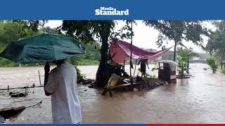 Overflowing Marilao River brings flood in Bulacan EntengPH [upl. by Adli]