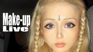 Valeria Lukyanova Amatue  MAKEUP LIVE [upl. by Ymar14]