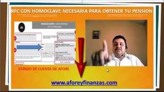 RFC CON HOMOCLAVE NECESARIA PARA OBTENER TU PENSION [upl. by Akiehs]