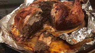 Poulet Farcie Chaudfroid Stuffed Chicken Hotcold [upl. by Nae973]