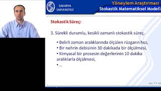 Yöneylem Araştırması 2 Hafta 1 Stokastik Süreçler Markov Zincirleri [upl. by Sivert]