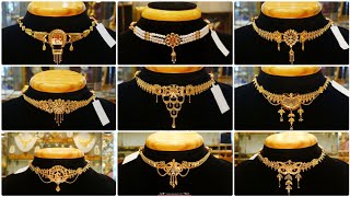 womens gold choker necklace ll Necklace designs new collectiongoldneckles [upl. by Omor]