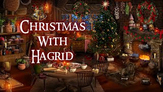 Christmas with Hagrid🎄 ASMR Harry Potter ambience ❄️ crackling fire hut activity [upl. by Bunnie]