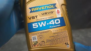 Ravenol VST 5W40 Jak wygląda oryginalny olej silnikowy [upl. by Lleryd714]