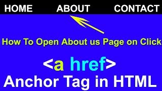 14 How to link pages in HTML Anchor Tag in HTML by cyber warriors [upl. by Drawyeh]