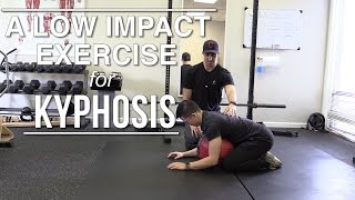 A low impact exercise for kyphosis rounded upper back [upl. by Worra]