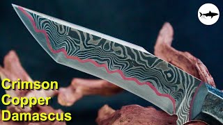 Forging a crimson copper damascus tanto [upl. by Otilegna]