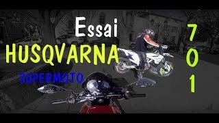 Fabike Essai Husqvarna 701 supermoto  Une super moto [upl. by Kirshbaum]