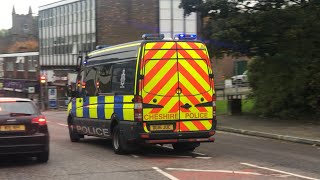 BIG BLUE VAN Cheshire Police Support Unit responding to an incident [upl. by Xuaeb]