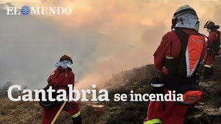 Cantabria lucha contra los incendios [upl. by Eenal]