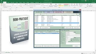 EXCEL Application de gestion des BOM nomenclature [upl. by Oletha]