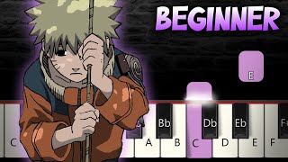 Sadness and Sorrow  Naruto  BEGINNER Piano Tutorial [upl. by Sivla]