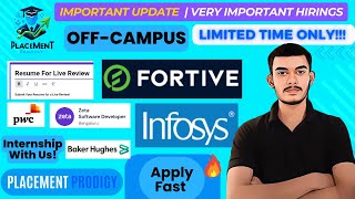 Biggest New Hirings  OFF Campus Drive  Zeta PWC Infosys  2024 2023 Batch  Jobs [upl. by Leraj]