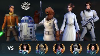 Ackbar Omicron vs Mon Mothma  swgoh [upl. by Wurtz808]