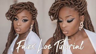 Easy amp Quick Faux SOFT LOCBohemian LOC TUTORIAL Bobbi Boss nu locs in color 27 [upl. by Schrick194]