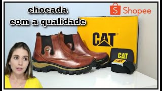 Bota Caterpillar impermeável  comprei na shopee  assista esse vídeo antes de comprar a sua [upl. by Mamoun]