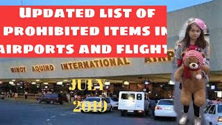 NEWUPDATED LIST OF ITEMS PROHIBITED TO BRING OR CARRY INSIDE AIRPORTS AND FLIGHTS [upl. by Ahsenauq]