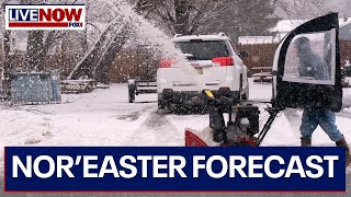 Noreaster Heavy snow forecasted for New England amid winter storm alert  LiveNOW from FOX [upl. by Kittie]