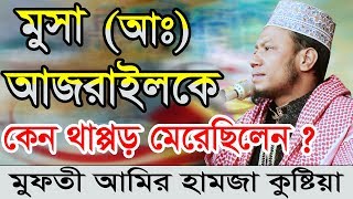 মুসা আঃ আজরাইলকে কেন থাপ্পড় মেরেছিলেন সত্য প্রকাশ করলেন মুফতী আমির হামজা কুষ্টিয়া [upl. by Aran320]